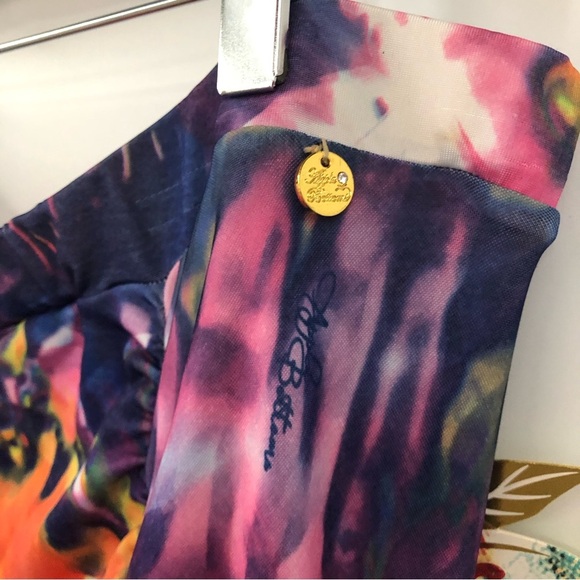 Apple bottoms 1X maxi skirt side slip elastic 0959 stretch multicolor - Picture 5 of 16